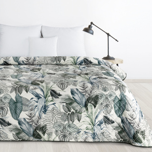 Bedspread 220 x 240 Decorative Davos2 Green+Silver