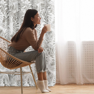 Curtain 140 x 250 Decorative Hariet Cream+Grey