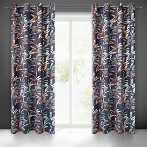 Velvet Nikol Curtain 140 x 250 Spun Graphite