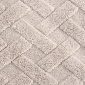 Koc 150 x 200 Pluszowy Jodełka Caro Beż