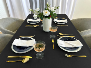 Tablecloth 140x220 Stain-resistant Surbo Black