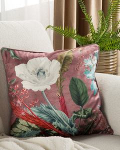 Poszewka 45 x 45 Dekoracyjna Velvet 109 C.Róż+Bia