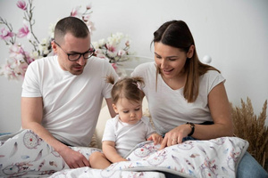 Set Quilt 80 x 100 + 30 x 40 Muslin Design 03