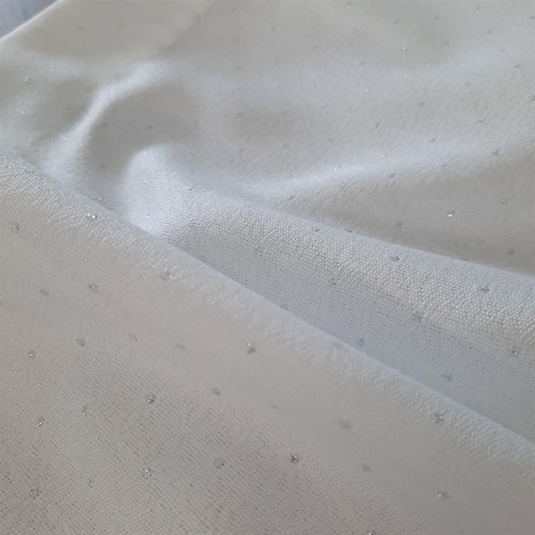 Bieżnik 40 x 180 Dekoracyjny Ellen Biały+Sreb