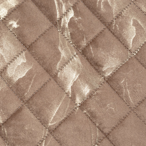 Quilted Velvet Bedspread 220 x 240 Luiz6 C.Beige+Gold