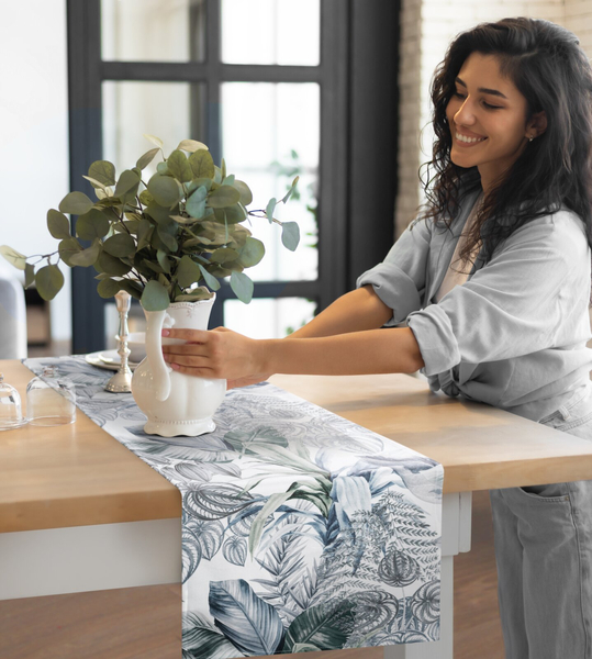 Obrus 85 x 85 Dekoracyjny Velvet Davos2 Ziel+Sre