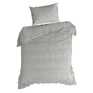 Bedding 140x200 2pc Microfiber Stamped Flano Silver