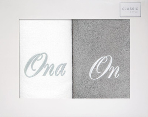 Komplet Ręczników On Ona 2 2 szt. 70 x 140 Biały