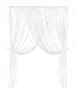 Curtain 400 x 250 Decorative Emporio Tape White