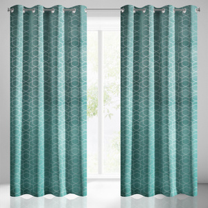 Curtain 140 x 250 Decorative Velvet Mandi Turquoise