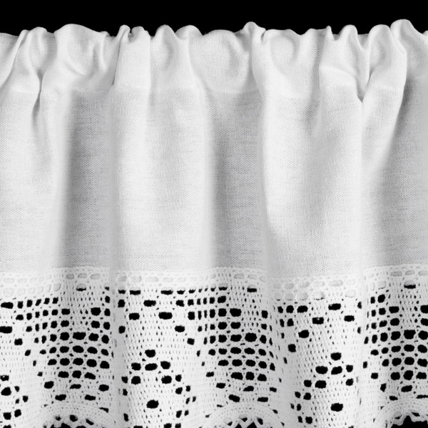 Isaac Decorative Curtain on Tape 30 x 150 White