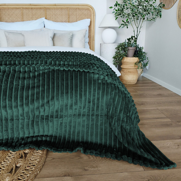 Koc 160 x 200 Mikrofibra Tłoczona Pasy Nuvio 10