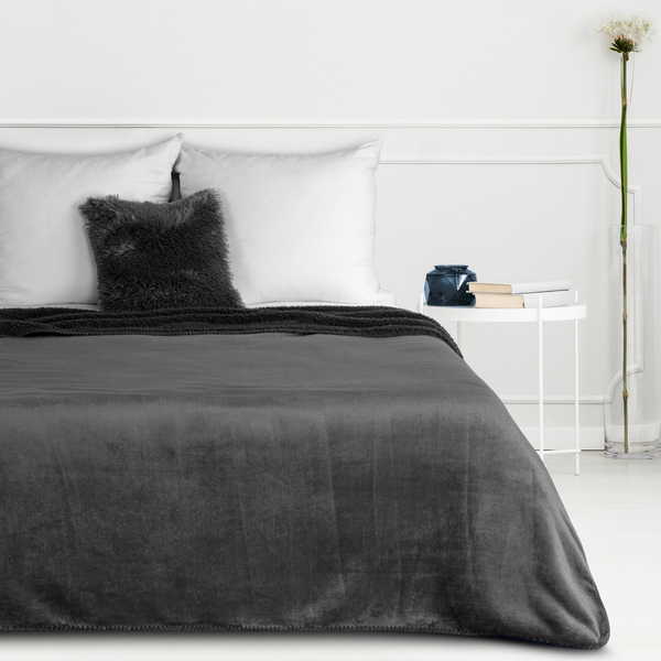 Blanket 170 x 210 Microfiber Double-sided Tedy Steel