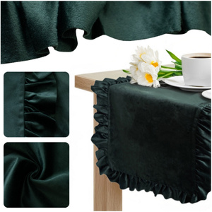 Table Runner 40 x 160 Decorative with Ruffles Ligia 04