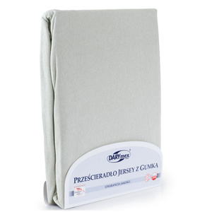 Prześcieradło Jersey z Gumką 155_D Popiel 90x200