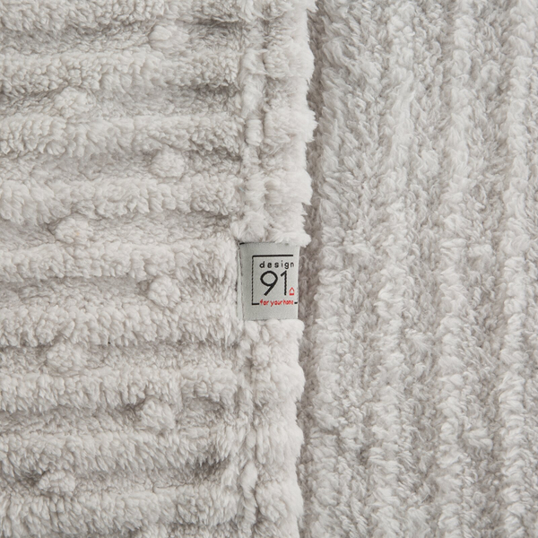 Koc 70 x 160 Mikrofibra Tłoczona Lisa Srebrny