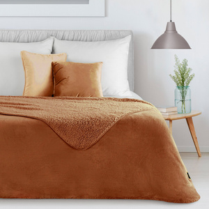 Koc 170 x 210 Mikrofibra Dwustronny Tedy Cegła