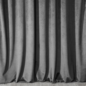 Curtain 140 x 250 Decorative Velvet Melanie Steel
