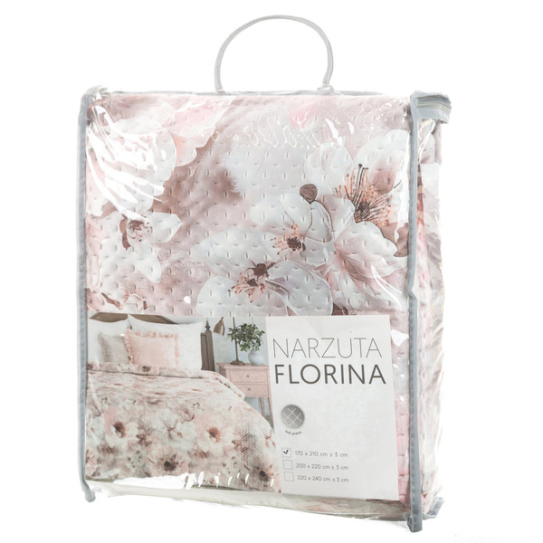 Narzuta 170 x 210 Pikowana Florina PUDE+SREB