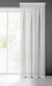Decorative Curtain Rain 140 x 270 Tape White