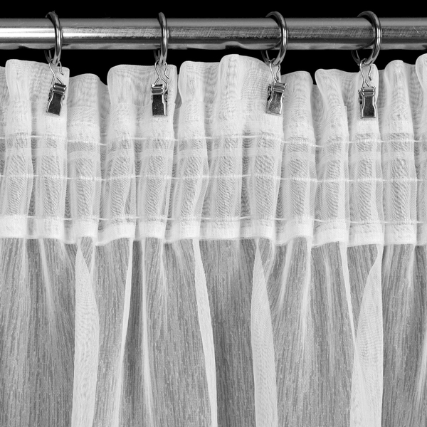 Rebecca Decorative Curtain on Tape 300 x 270 White