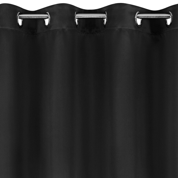 Zasłona 140 x 270 Dekoracyjna Blackout Logan Czarn
