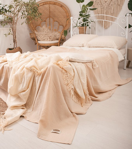 240 x 210 Decorative Muslin Bedspread 15