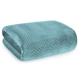 Sofia Mint Decorative Velour Bedspread 220 x 240