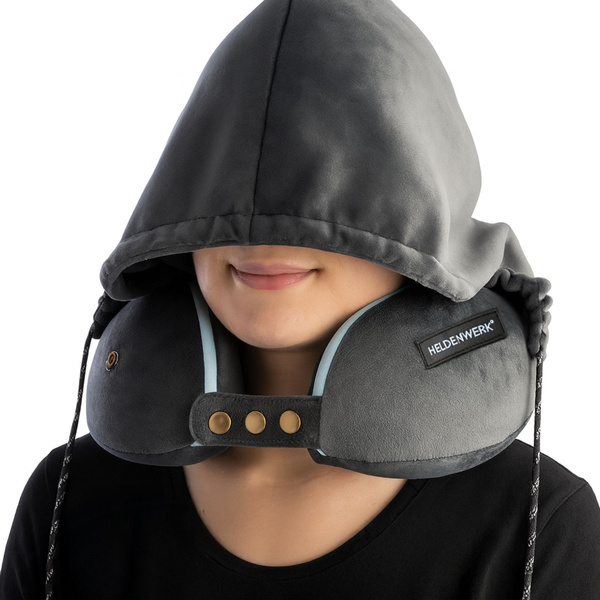 Poduszka Podróżna Rogal Memory z Kapturem Comfy 01