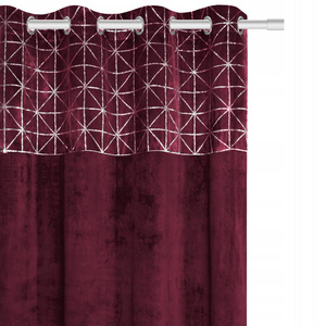 Curtain 140 x 250 Decorative Velvet Glossy Amaran