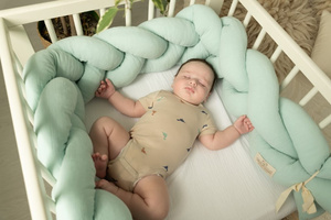 Ochraniacz 30 x 200 do Łóżeczka Warkocz Muslin 33