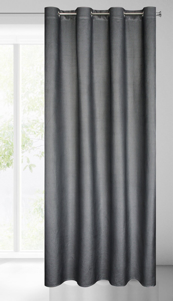 Zasłona Velvet Darcy 140 x 250 Przelotka Czarny