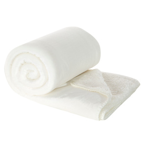 Blanket 170 x 210 Microfiber Double-sided Tedy White