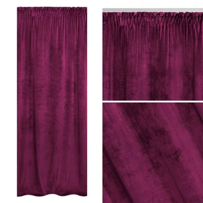 Zasłona 140 x 270 Dekoracyjna Velvet Soft Amarant