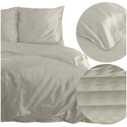Bedding 180 x 200 3cz Satin Nova3 Grey Beige