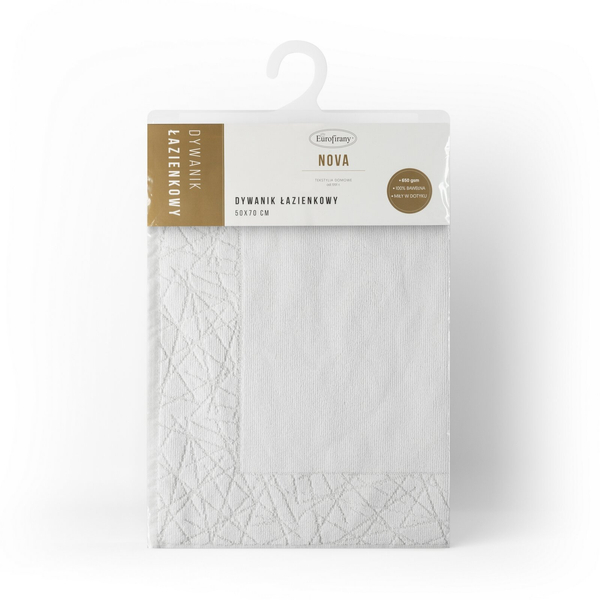 Bathroom Rug 50 x 70 Cotton Nika 01 White