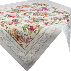 100 x 100 Decorative Tapestry Tablecloth 1175 Silver