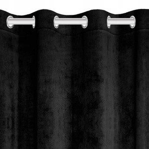 Curtain 140 x 250 Decorative Velvet Soft Black
