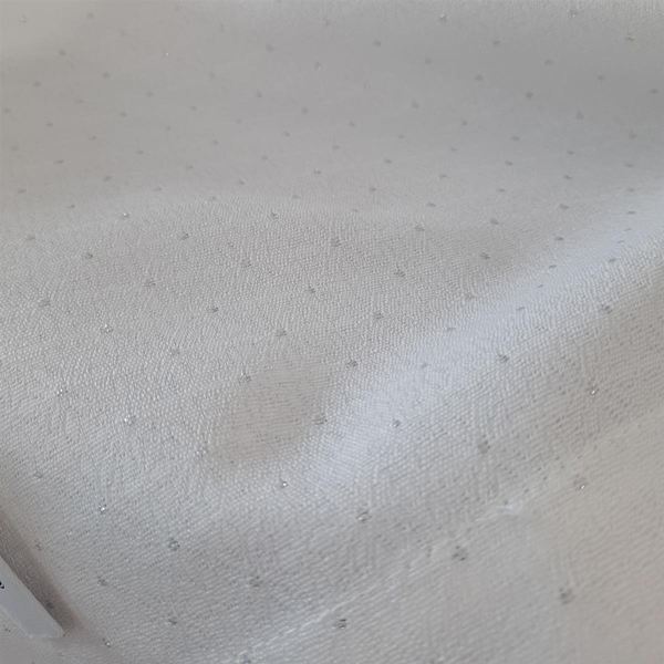 Obrus 140 x 240 Dekoracyjny Ellen Biały+Sreb