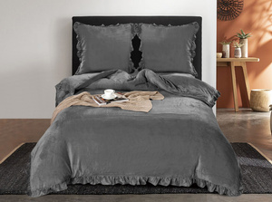 Bedding 200 x 220 3 pcs Microfiber Ruffle Erva 2577