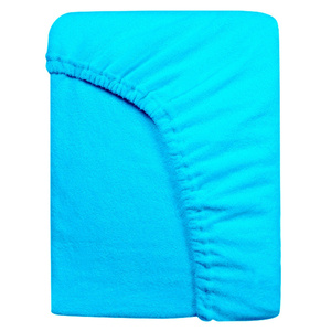 Terry sheet with elastic 011_D Turquoise 200x220