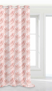 Curtain 140 x 250 Decorative Hibis Sliders Powder