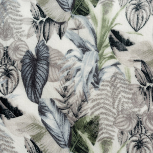 Blanket 150 x 200 Flannel Davos2 Green + Silver