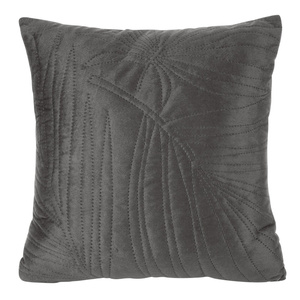 40 x 40 Quilted Velvet Pillowcase Luiz4 Graphite