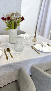 Decorative Tablecloth 160 x 300 Jacquard Camille 03