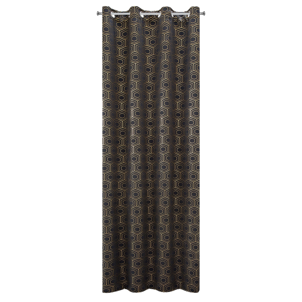 Curtain 135 x 250 Decorative Blackout Kaja Black