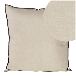 Decorative Linen Pillowcase 45 x 45 5C Beige+Black