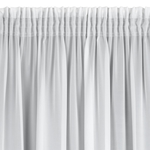 Decorative Curtain Dahlia 140 x 270 Tape White
