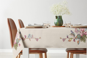 140 x 180 Decorative Tapestry Tablecloth 1215 Natur