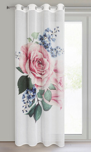 Curtain 140 x 260 Decorative 2 pcs Lia White+Pink